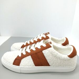 J Crew Striped Sherpa Sneakers, NEW, Size‎ 8